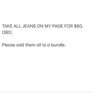 ALL WOMENS JEANS FOR $60